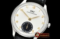 IWC Portuguese Hand-Wound Ref.IW5454 SS/LE Wht/Blk A6497