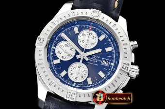 Breitling Colt 44mm Chronograph Automatic SS/LE Blue/Stk A7750