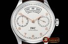 IWC Portugieser Annual Cal IW503502 SS/LE Wht/R ZF A52850