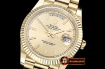 Rolex DayDate 40mm Flt YG/YG Gold Stick Noob A3255 Mod