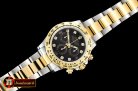 Rolex Daytona 116523 YG/SS Black Diam OMF A7750 Mod