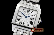 Cartier Santos Demoiselle Ladies SS/SS White Swiss Quartz