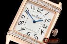 Jaeger Le Coultre JL Reverso Mens Diams RG/LE White/Num MY8215 Mod