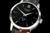 MB057D - Star Calendar Moonphase SS/LE Black M-9105