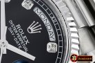 Rolex Daydate 36mm Flt SS/SS Black Diam BP Swiss 2836
