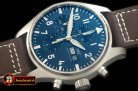 IWC0287 - 3777 LPP Pilot Chrono SS/LE Black 7750