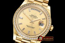 Rolex Daydate DD40 228206 Diam YG/YG Wrap Gold Diam BP Swiss 283