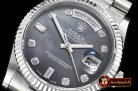 Rolex Daydate 36mm Flt SS/SS Black MOP Diam BP Swiss 2836