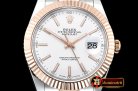 Rolex Datejust DJ2 41mm Oyt Flt RG/SS White/Stk BP Asia 2813