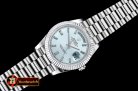 Rolex DayDate 228206 Flt SS/SS Ice Blue Diam BP Swiss 2836