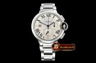 Cartier Balon Bleu Chronograph 47mm SS/SS White ZF Asia 7750