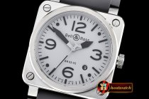 Replica BELL & ROSS BR03-92 SS/RU Grey/Black Miyota 9015