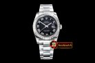 Rolex Datejust DJ 36mm Oyst Flt 904L SS/SS Black Roman ARF A3135 Mod