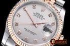 Rolex Datejust DJ 36mm Jub Flt RG/SS Light Grey Diam BP A3135 Mo