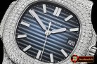 Patek Philippe Nautilus Mens 40mm Diams SS/LE Blue Sticks V2 MY9015
