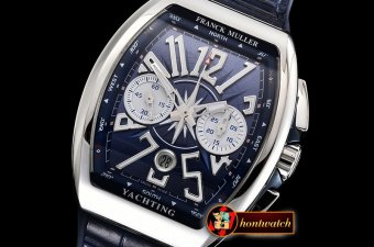 Franck Muller Vanguard Chronograph 44mm SS/LE/RU Blue Asia 7750
