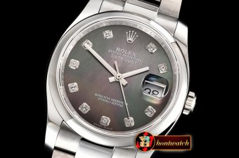 Rolex DateJust 36mm Oyst Dm 904L SS/SS Blk MOP/D GMF SA3135