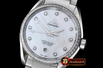 OMG0462D - Aqua Terra 38mm SS/SS Wht MOP Diam Bez JHF A2836 Mod8