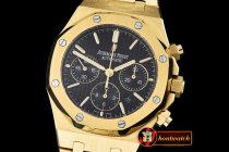 AP0358B - Royal Oak Chronograph Ref 26320 YG/YG Black A-7750
