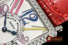 Franck Muller Long Island Ld 952QZ DIAM/SS/LE (Red) Wht GF Swiss Qtz