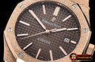 Audemars Piguet Royal Oak 15400 Frosted RG/RG Brown Asia 21J Mod 3120