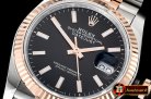 Rolex DateJust 36mm Jub Flt 904L RG/SS Blk/Stk GMF A2836