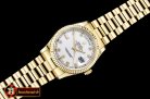 Rolex Daydate 36mm Flt YG/YG White Diam BP Swiss 2836