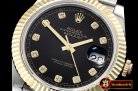Rolex Datejust DJ2 41mm Jub Flt Wrap YG/SS Black Diams BP Asia 2836
