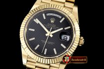 RDD0196B - DayDate 228206 YG/YG Black Stick BP Swiss 2836