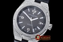 VACH. CONSTANTINE Overseas Ref.47074 Diams SS/LE Grey MY8215 Mod