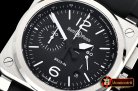 Bell & Ross BR03-94 Chronograph SS/RU Black Asia 7750