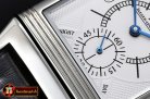 JAEGER LE COULTRE JL Reverso Automatic SS/LE White/Stk/Num Asia