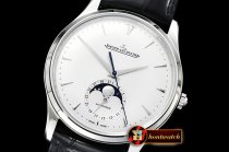 Jaeger Le Coultre Master Ultra Thin Moonphase SS/LE White GF 1:1 MY9015