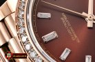 Rolex DayDate 40mm Diam RG/RG Brown Baug. Diam BP A2836