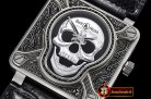 Bell & Ross BR01 2016 Burning Skull Ltd Ed SS/LE Black Asia 23J