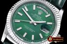 Replica Rolex Daydate 36mm SS/LE Green Sticks A2836