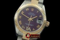 RMDJ203D - SS/YG Oyster Purple Roman Asia 2836