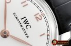 IWC Portuguese Hand-Wound Ref.IW5454 SS/LE Wht/Wht A6497