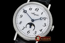 Breguet Classique MoonPhase Diam SS/LE White MY9015 Mod