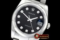 Rolex Datejust Man DJ 116234 Smt 904L Oyst SS/SS Blk Diam DJF V2 A2824