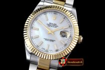 R2DJ0195A - SS/YG Oyster M-White Stk Asian 2813