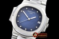 Patek Philippe Nautilus Ref.3800 Midsize SS/LE Blue Diams BP A28