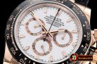 Rolex Daytona 116515 CER/RG/LE Wht/Stk OMF A4130 Mod