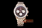 Replica Breitling Navitimer RG/RG Brown Asia 7750 Mod