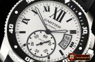 Cartier Calibre de Cartier Diver (Blk) SS/RU Wht JF Asia 2824