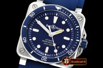 Bell & Ross BR03-92 42mm Diver SS/RU Blue/Stk 1:1 Miyota 9015