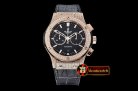 Hublot Fusion Bang 45mm Chrono Diams RG/RU Blk A7750 Secs @3