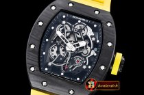 Richard Mille RM055 Bubba Watson FC/RU Skeleton Yellow MY9015 Mod