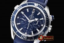 OMG0457H - Planet Ocean Chrono SS/RU Blue JHF A-7750