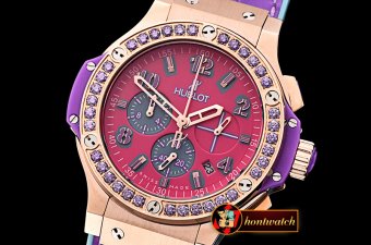 Hublot Big Bang Pop Art 38mm RG/LE Fuschia/Purp Bez OS20 Qtz